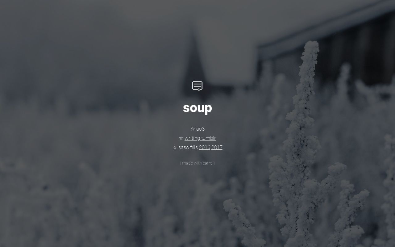 Carrd profile picture for @soups